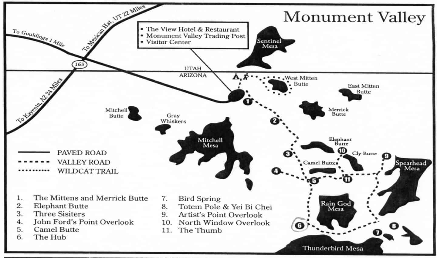 Map for Monument Valley