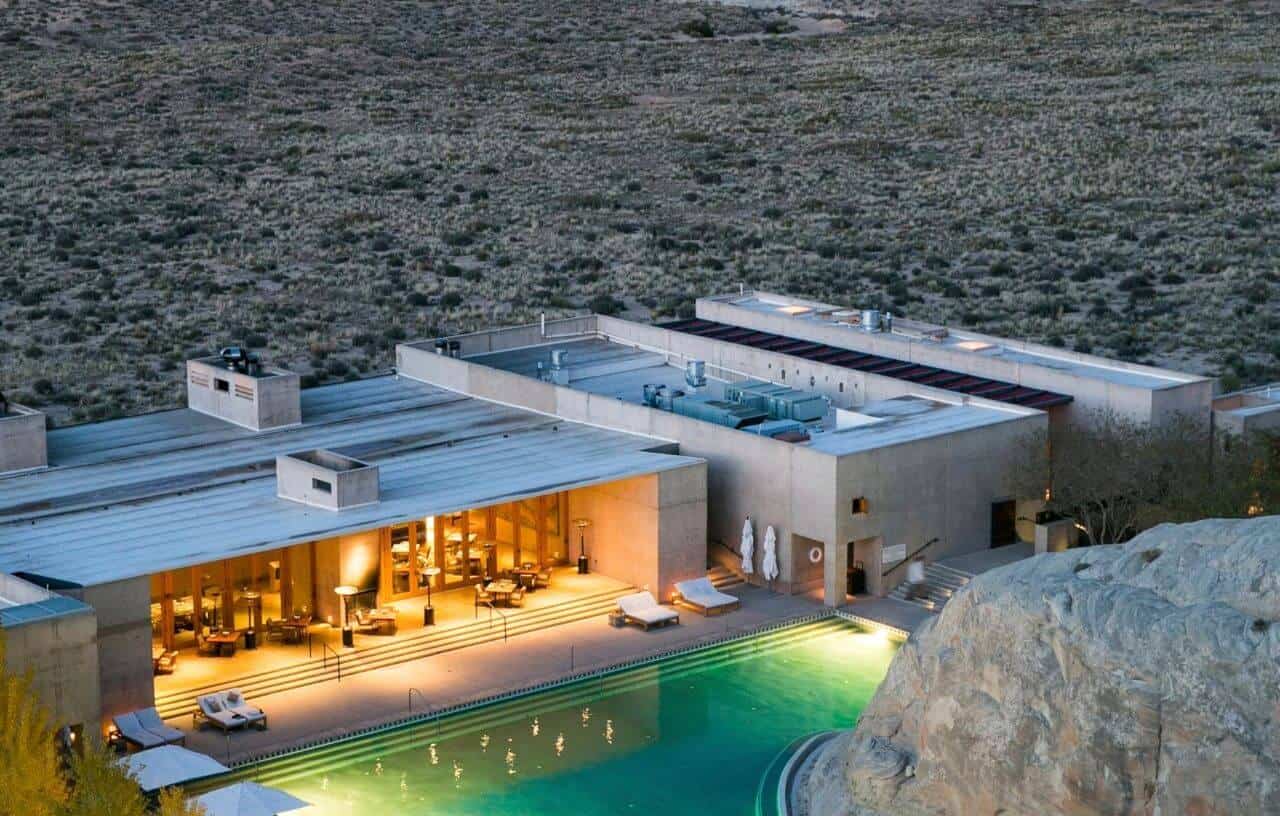 Luxury hotel in the middle of the desert at the Amangiri hotel in Utah