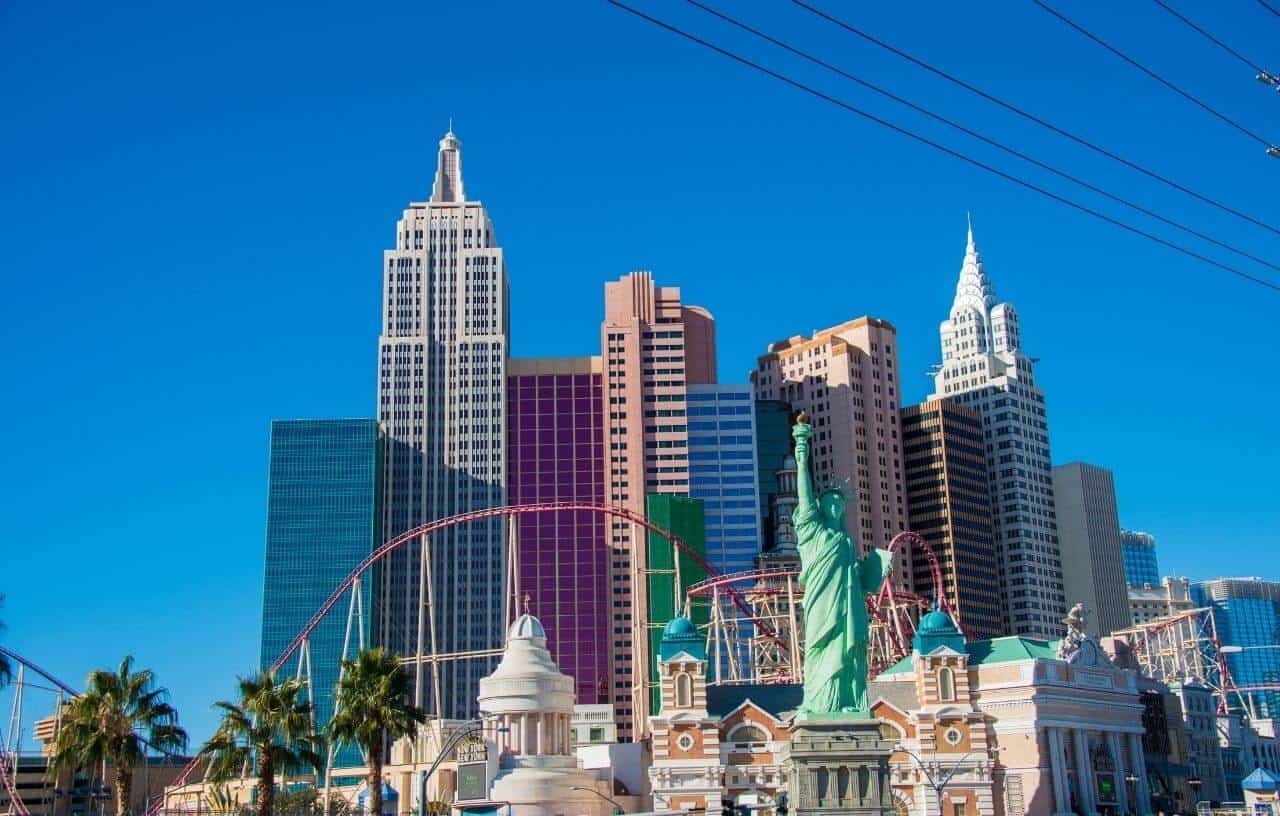 New York New York hotel rollercoaster in Las Vegas