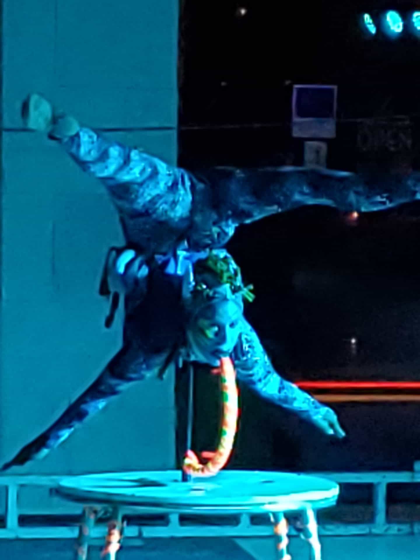 All-inclusive resort Hyatt ZIva Cancun live entertainment of evening acrobat show